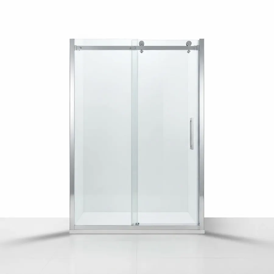 Mampara de baño al piso corrediza ajustable 6 mm 135-150 x 185